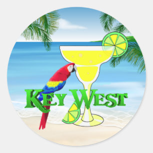 Key West Margarita Classic Round Sticker