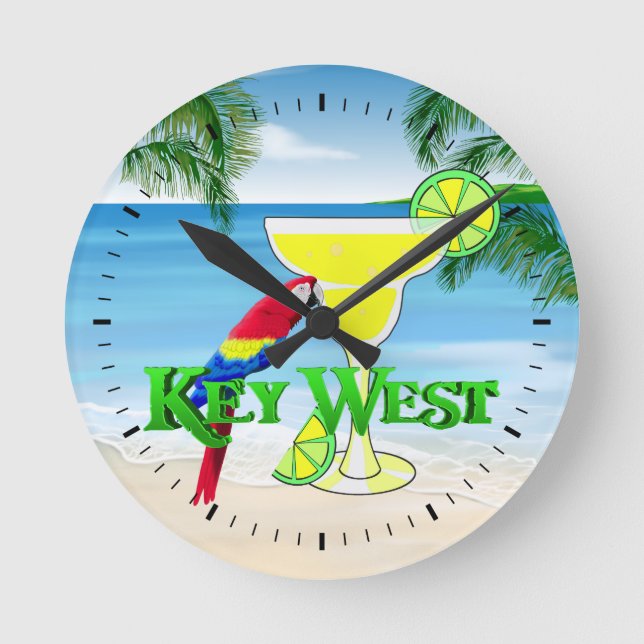 Key West Margarita Round Clock (Front)