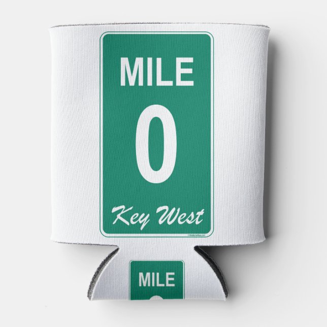 Key West Mile Marker 0 Can Cooler (Front)