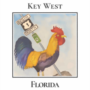 Key West, Mile Marker 0, Rooster, Florida