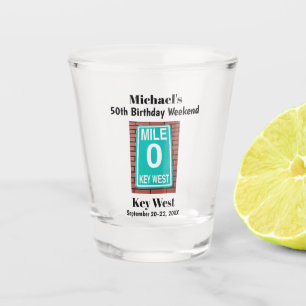 Key West Milestone Birthday Party Weekend Trip Shot Glass