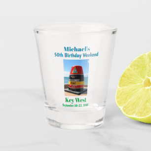 Key West Milestone Birthday Party Weekend Trip Shot Glass