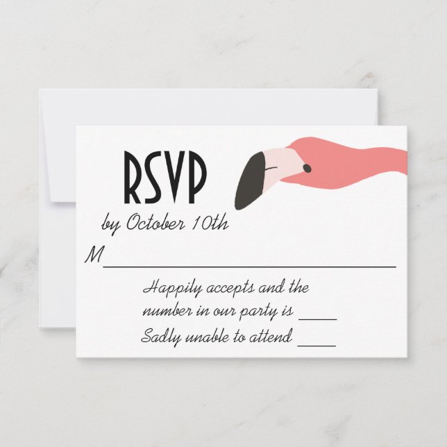 Key West Modern Whimsy RSVP Card (Front)