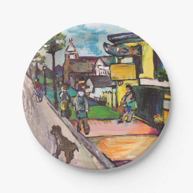 Key West Painting Paper Plate (Front)