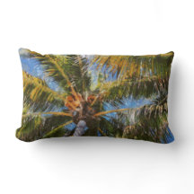 Key West Palm Trees Lumbar Throw Pillow