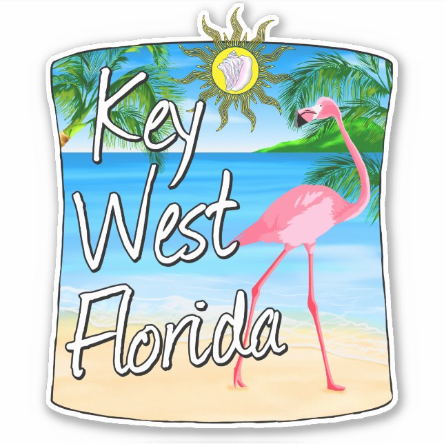 Key West Pink Flamingo Florida Keys (Front)
