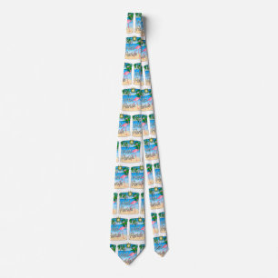 Key West Pink Flamingo Florida Keys Tie