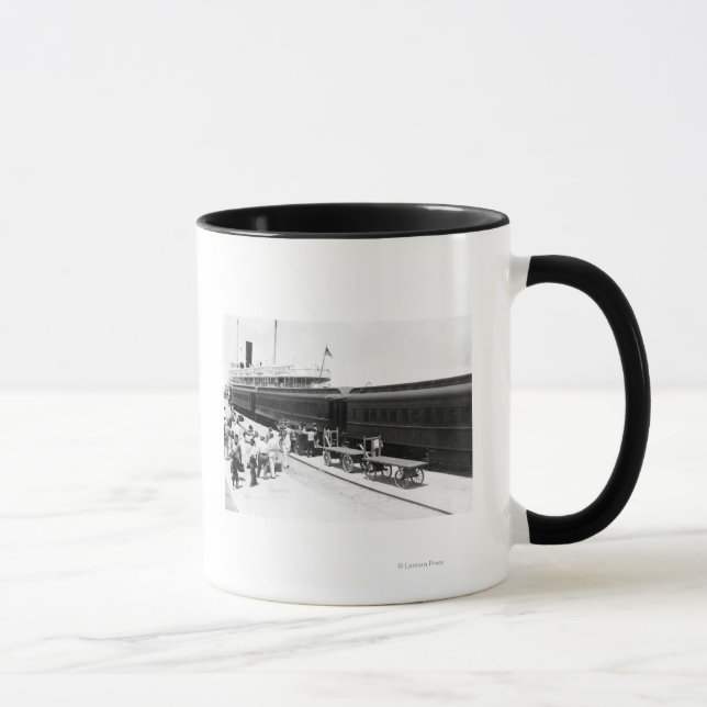 Key West Railroad Station loading Ship from Cuba Mug (Right)