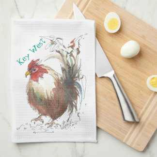 Key West Rooster Dish Towel
