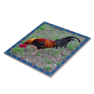 Key West Rooster Tile