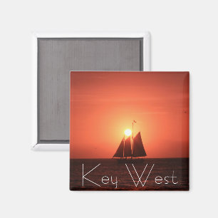 Key West, Sailboat at Sunset Magnet