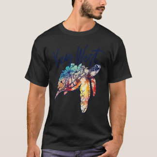 Key West Sea Turtle Florida Floral Matching Family T-Shirt