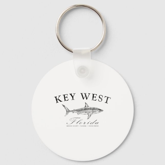 Key West Shark Tee For Fishing Boating Diving And  Ring (Front)