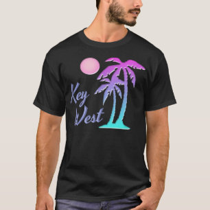 Key West Souvenir Sun Sunset Palm Tree Florida Key T-Shirt