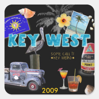 Key West Square Sticker
