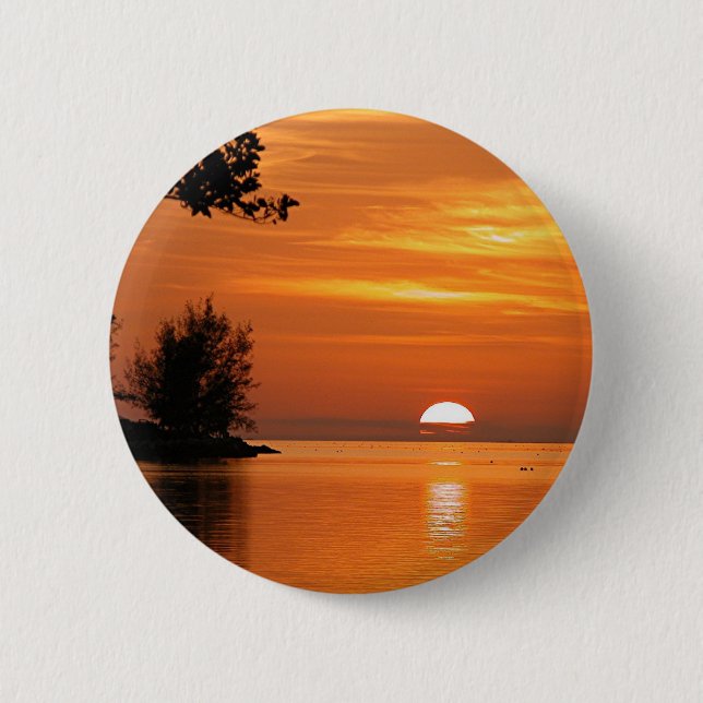 Key West Sunset 6 Cm Round Badge (Front)