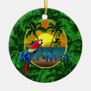 Key West Sunset Ceramic Tree Decoration