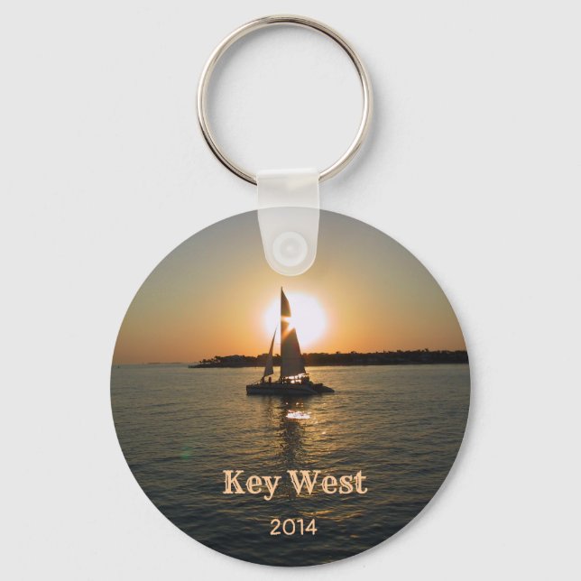 Key West Sunset Keychain (customisable)  (Front)