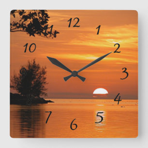 Key West Sunset Large Clock