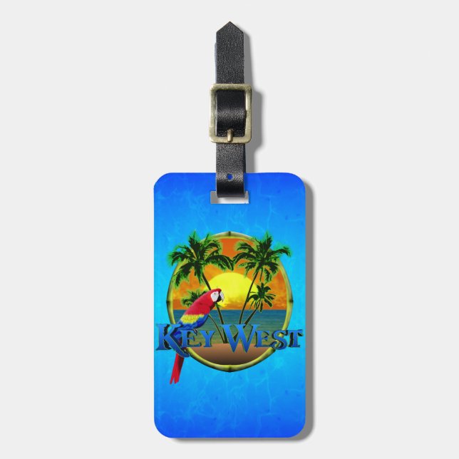 Key West Sunset Luggage Tag (Front Vertical)