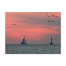 Key West  Sunset Postcard