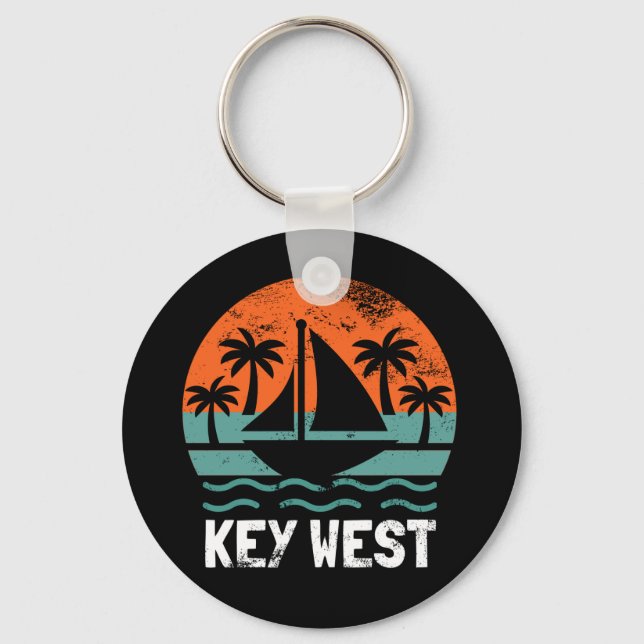 Key West Sunset Retro Vacation Ring (Front)