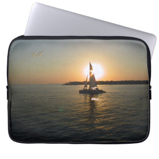 Key West Sunset Sailing w/out Name or Initials Laptop Sleeve
