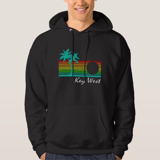 Key West - Vintage Distressed Design Hoodie (Front)