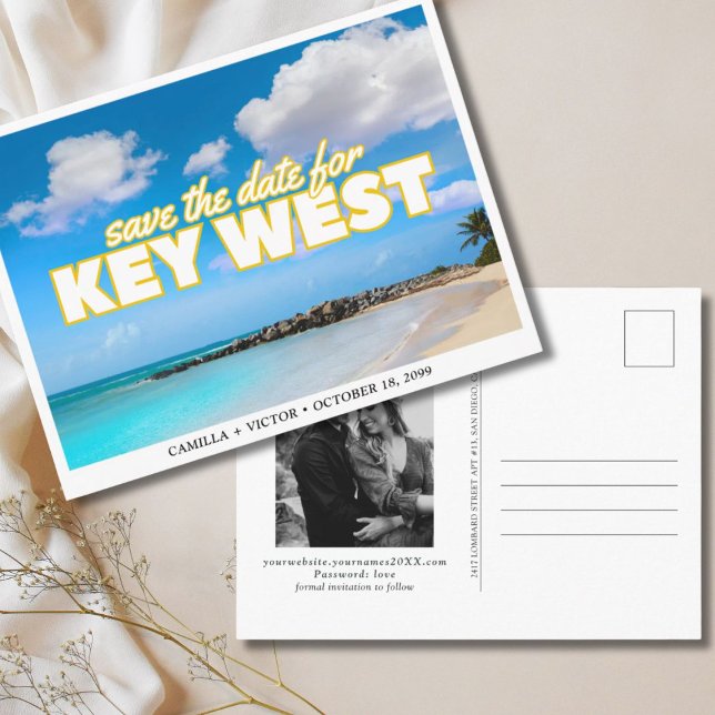 Key West Wedding Save the Date Postcard (Key West Wedding Save the Date Postcard
)