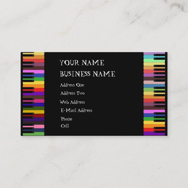 Keybaord - Music Business Card (Front)