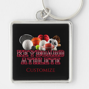 Keyboard Athlete Humour Premium Key Chain