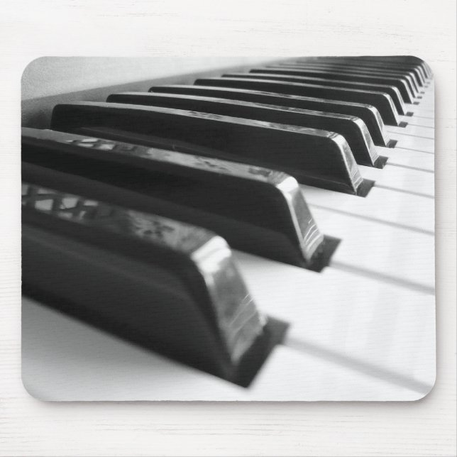 Keyboard - Black and White Mouse Mat (Front)