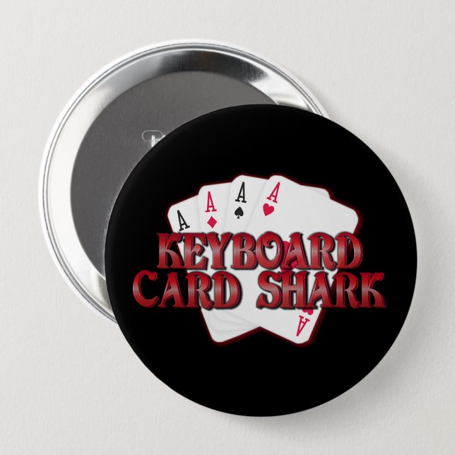 Keyboard Card Shark Button (Front & Back)