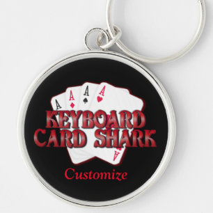 Keyboard Card Shark Key Chain