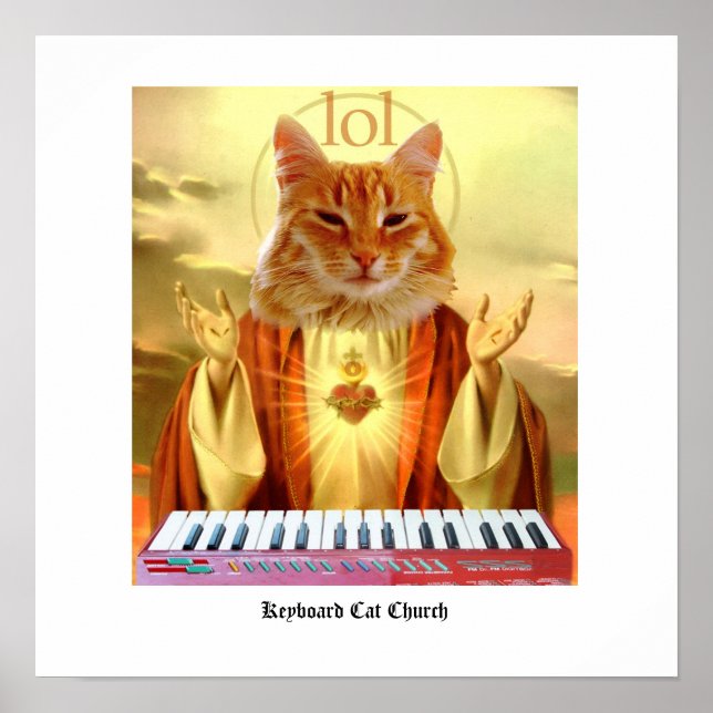 Keyboard Cat Church Poster (Front)
