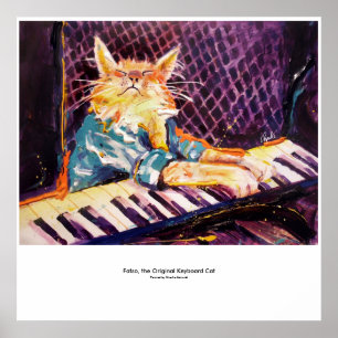 keyboard Cat Colour Poster