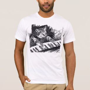 Keyboard Cat Pencil Drawing Shirt! T-Shirt