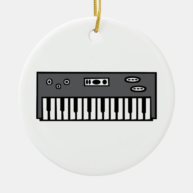 Keyboard Ceramic Tree Decoration (Front)
