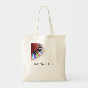 Keyboard Chaos Bright on White Tote Bag