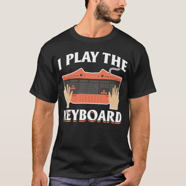 Keyboard Gamer Humourous Computer Science T-Shirt (Front)