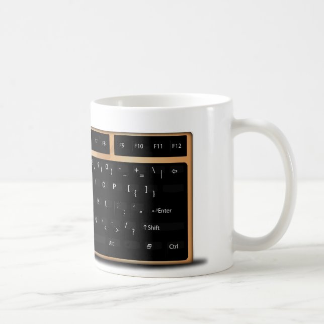 Keyboard - Gold Coffee Mug (Right)