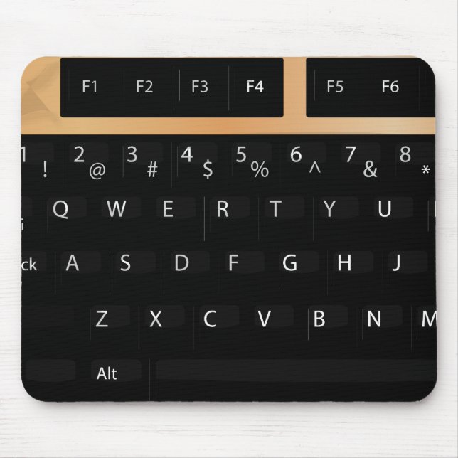 Keyboard - Gold Mouse Mat (Front)