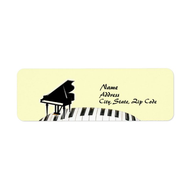 Keyboard Grand Piano Label (Front)