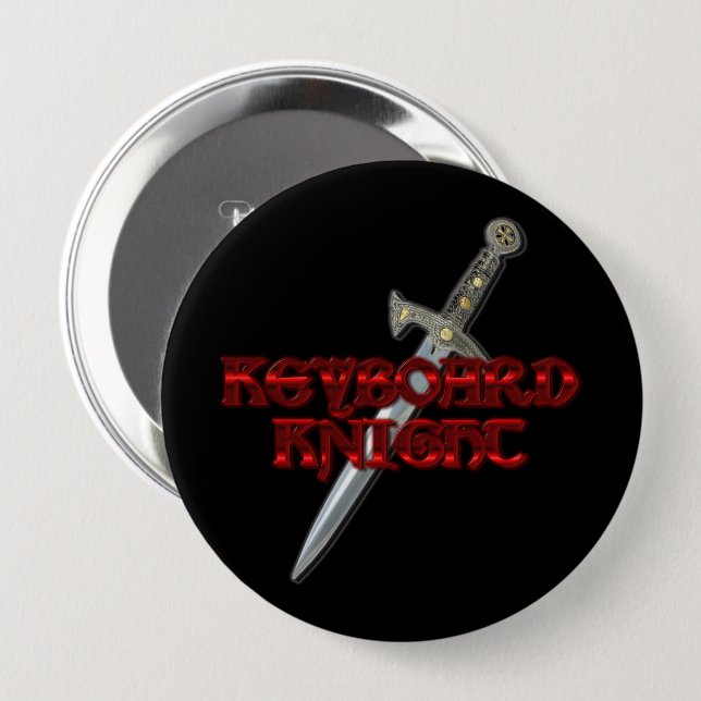 Keyboard Knight MMORPG Button (Front & Back)
