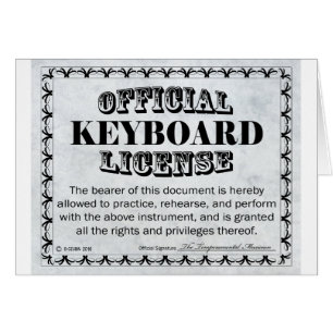 Keyboard License