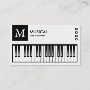 Keyboard - Logo and Panel v2 - Black Business Card