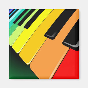 Keyboard Music Party Colours Magnet