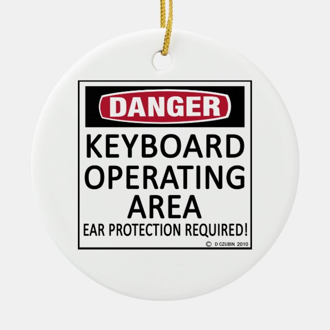 Keyboard Operating Area Ceramic Tree Decoration (Front)