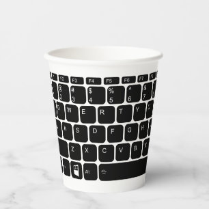 Keyboard paper cups