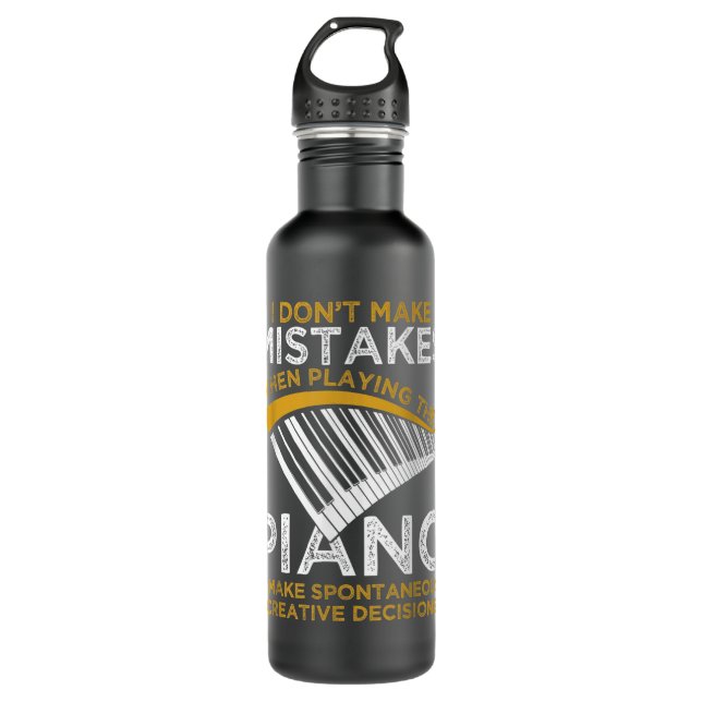 Keyboard Pianist Gifts Music Musician Piano 710 Ml Water Bottle (Front)